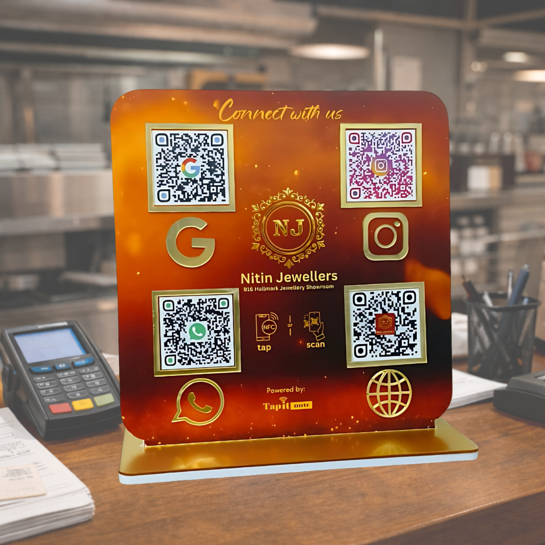 Smart 4 QR with NFC Standee