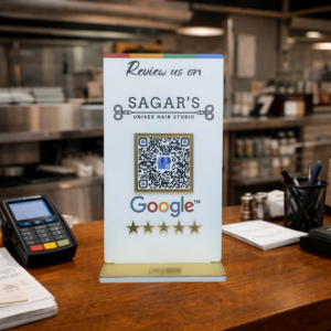 Single QR with NFC Standee