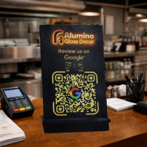 Black Google Review Standee